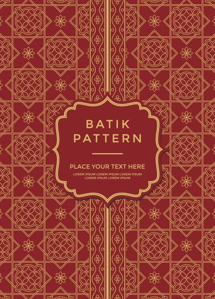 batik pattern template vector