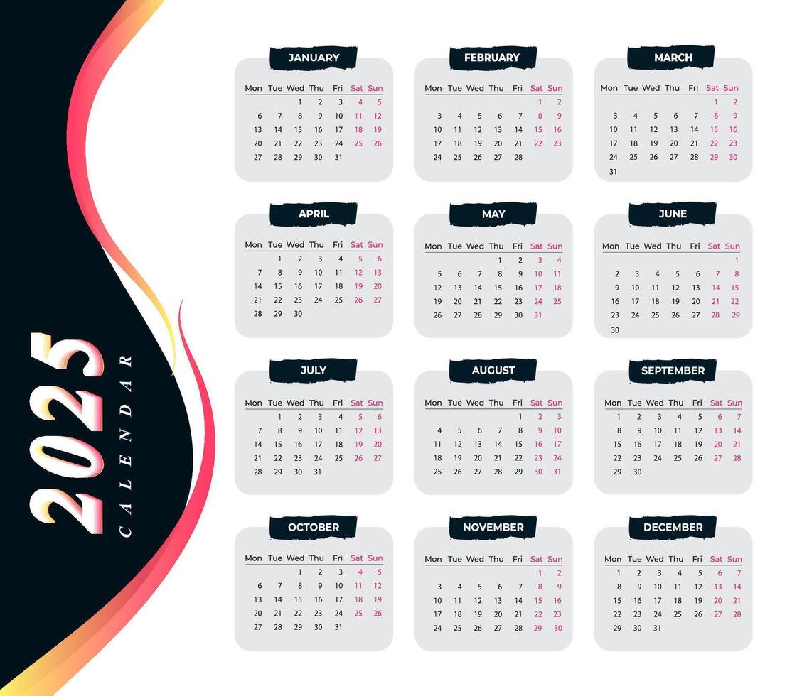 Rustic Charm 2025 Wall Calendar vector