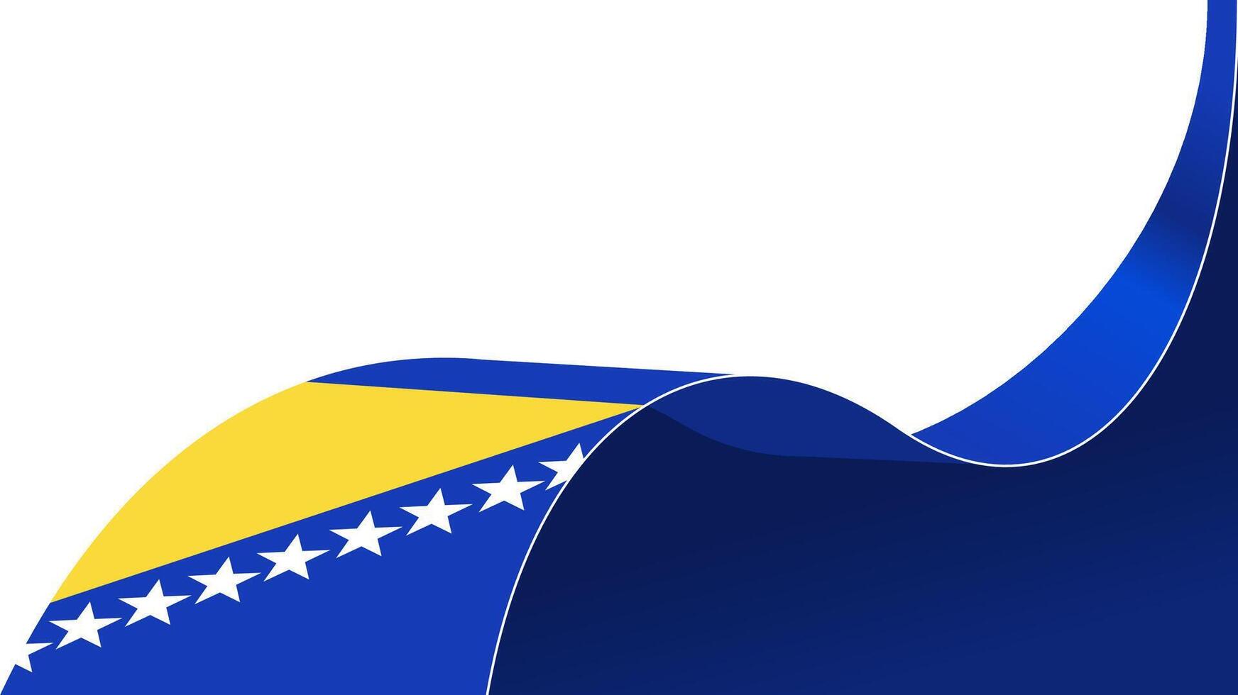 waving bosnia flag background with copy space for text. bosnia and herzegovina national day banner vector