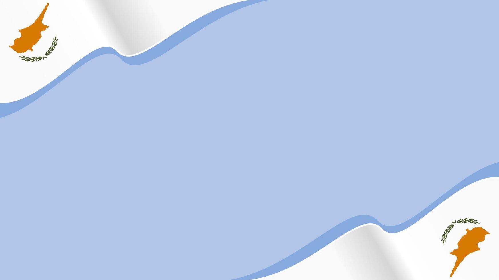 wavy cyprus flag frame background with copy space for text. cyprus national day vector
