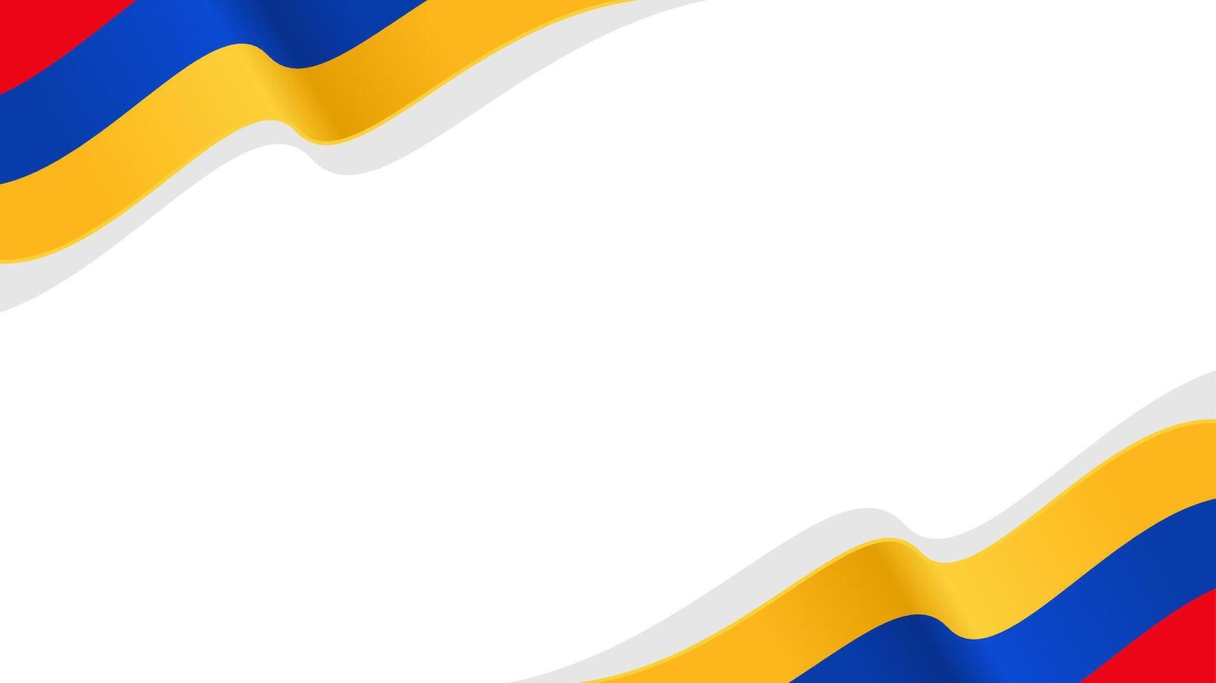 wavy armenia flag frame background with copy space for text. armenia national day vector