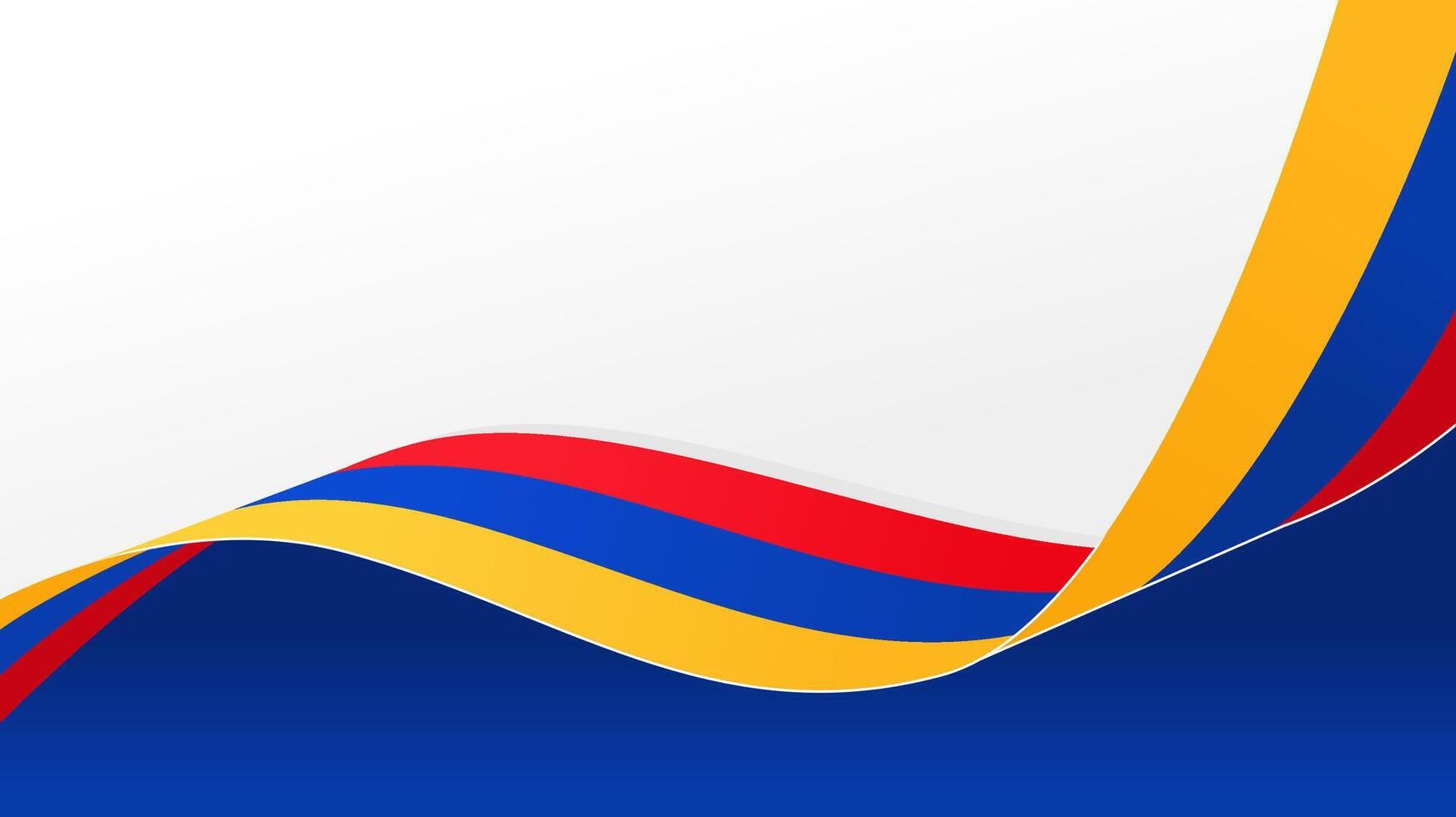 wavy armenia flag background with copy space for text. armenia independence day vector