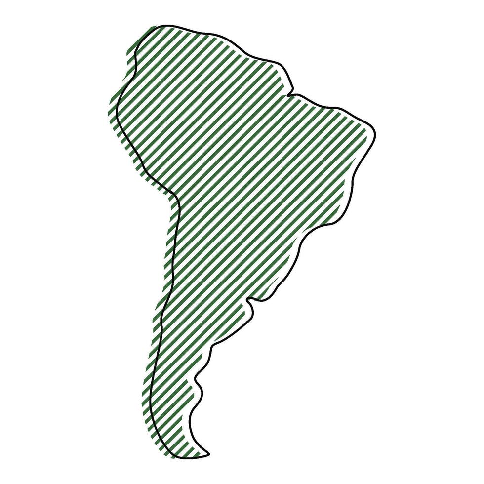 south america map icon vector