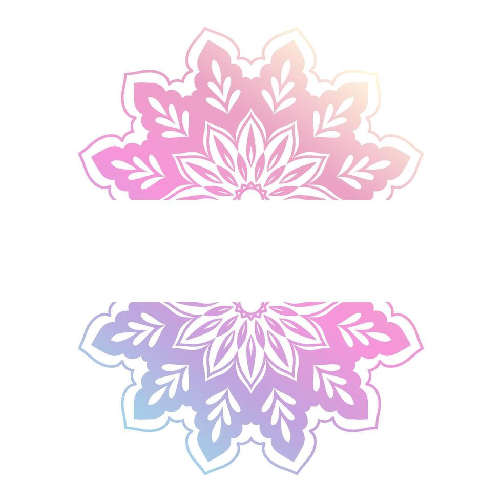 Color combinations of mandala lines on a white background vector