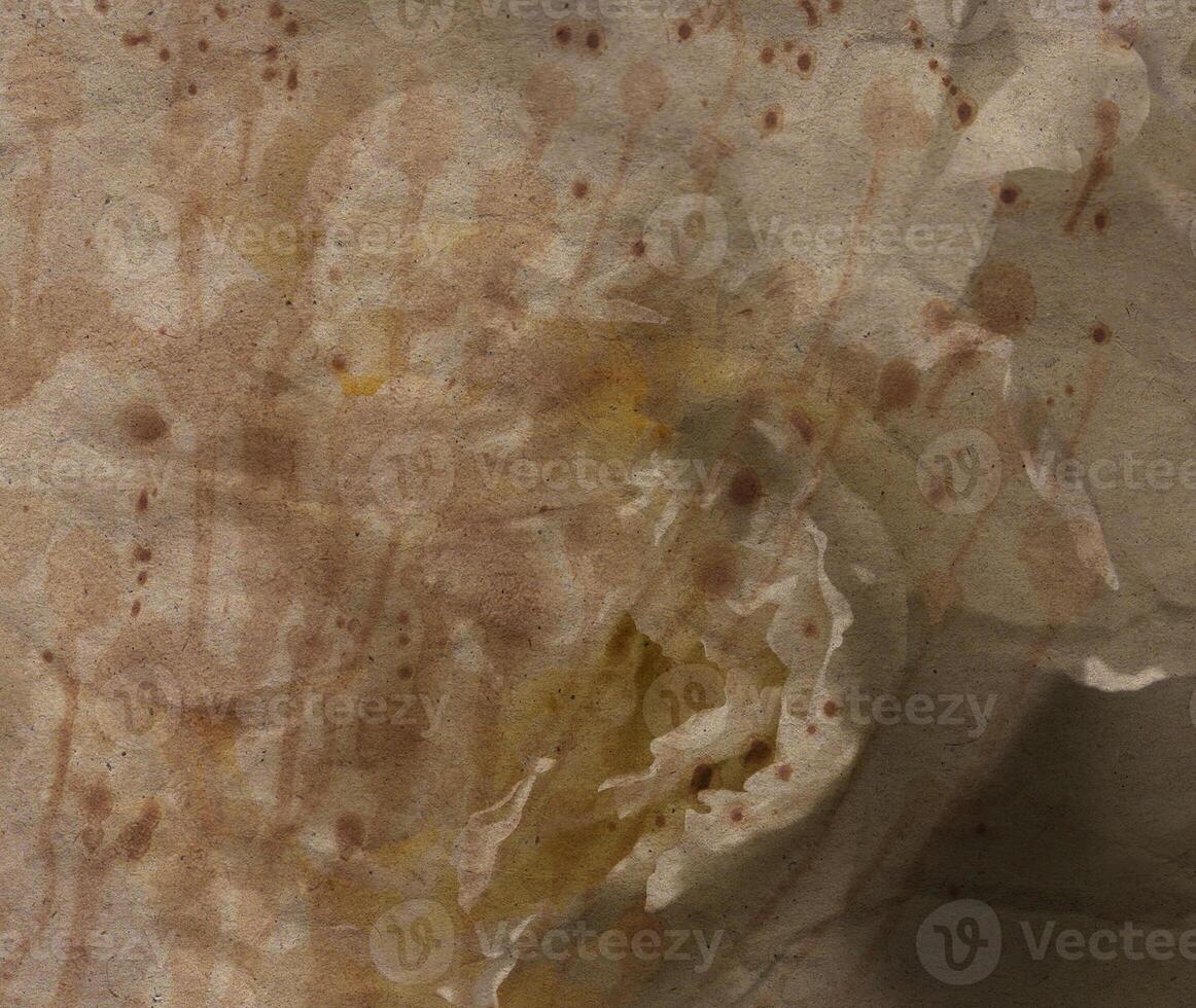 Vintage floral background with aged paper texture overlay. photo