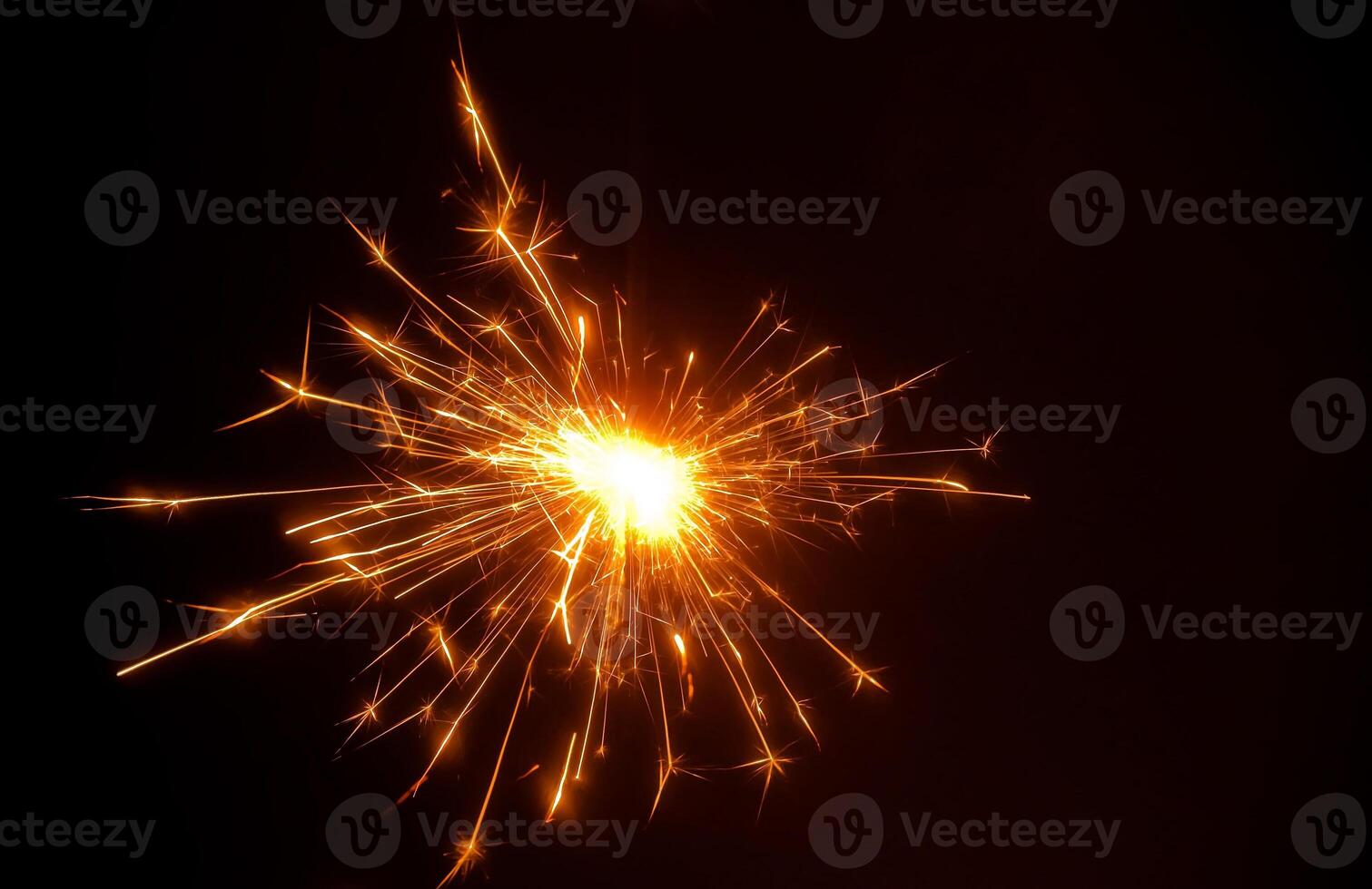 Festive salute on a dark sky background photo