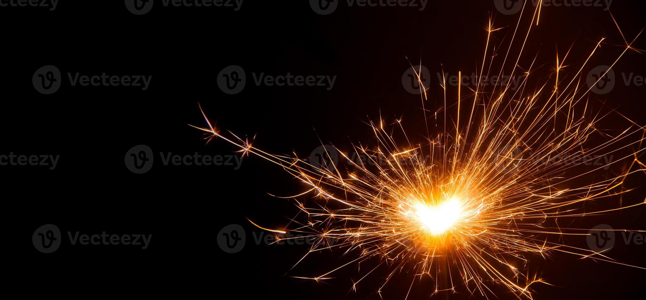Festive salute on a dark sky background photo