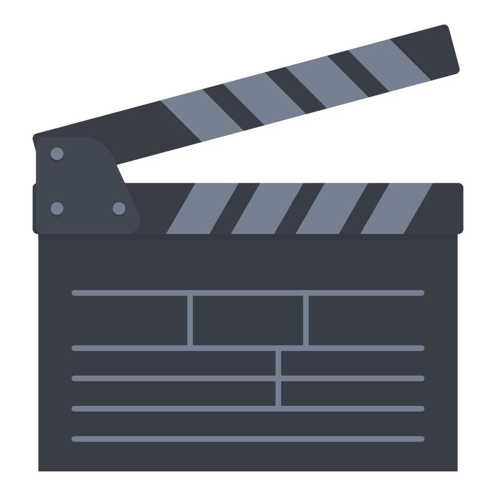Black Clapboard Film Shooting Equipment. Clapboard Film Show. Clapboard Recording Tool. vector