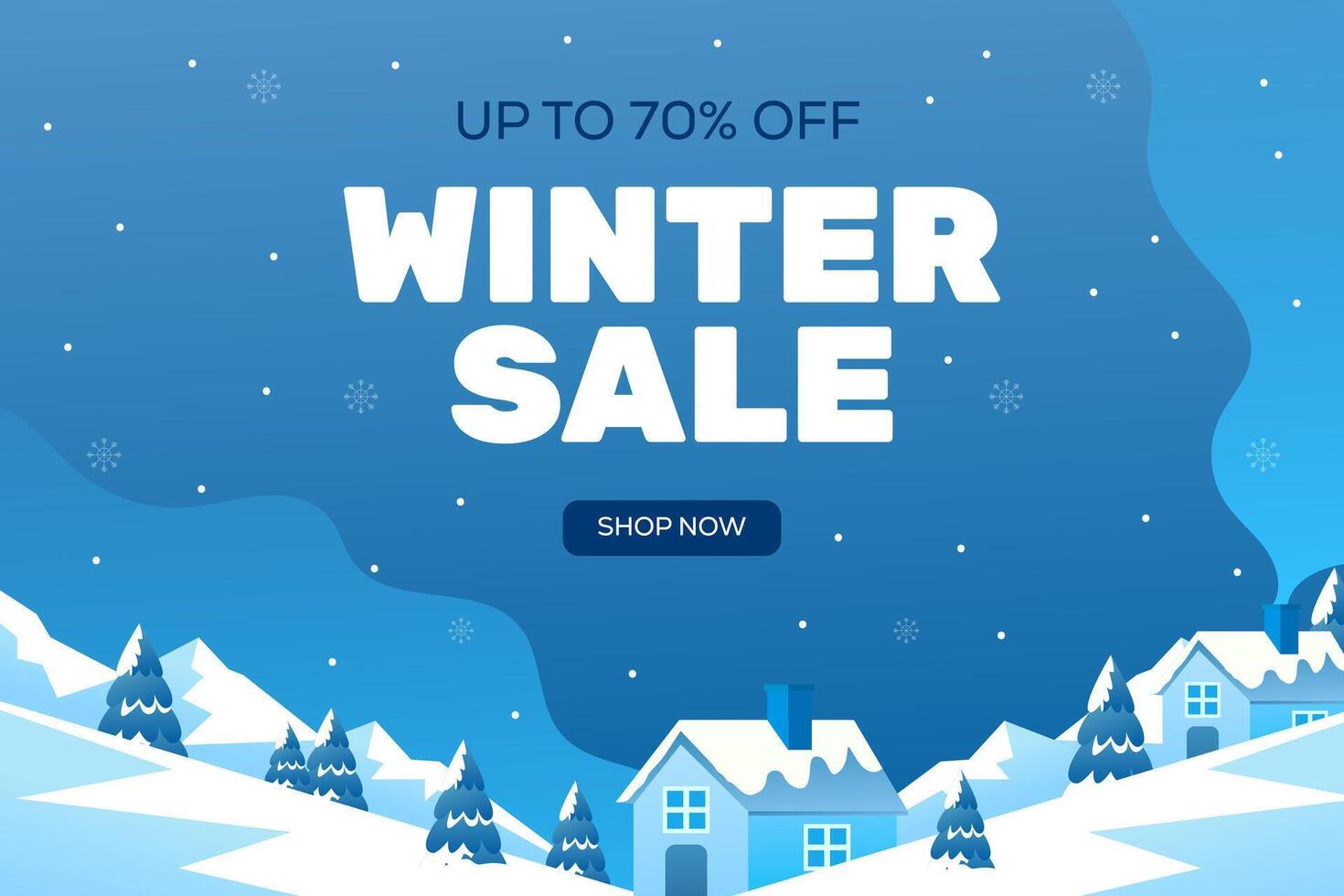 gradient winter sale promotion background illustration vector