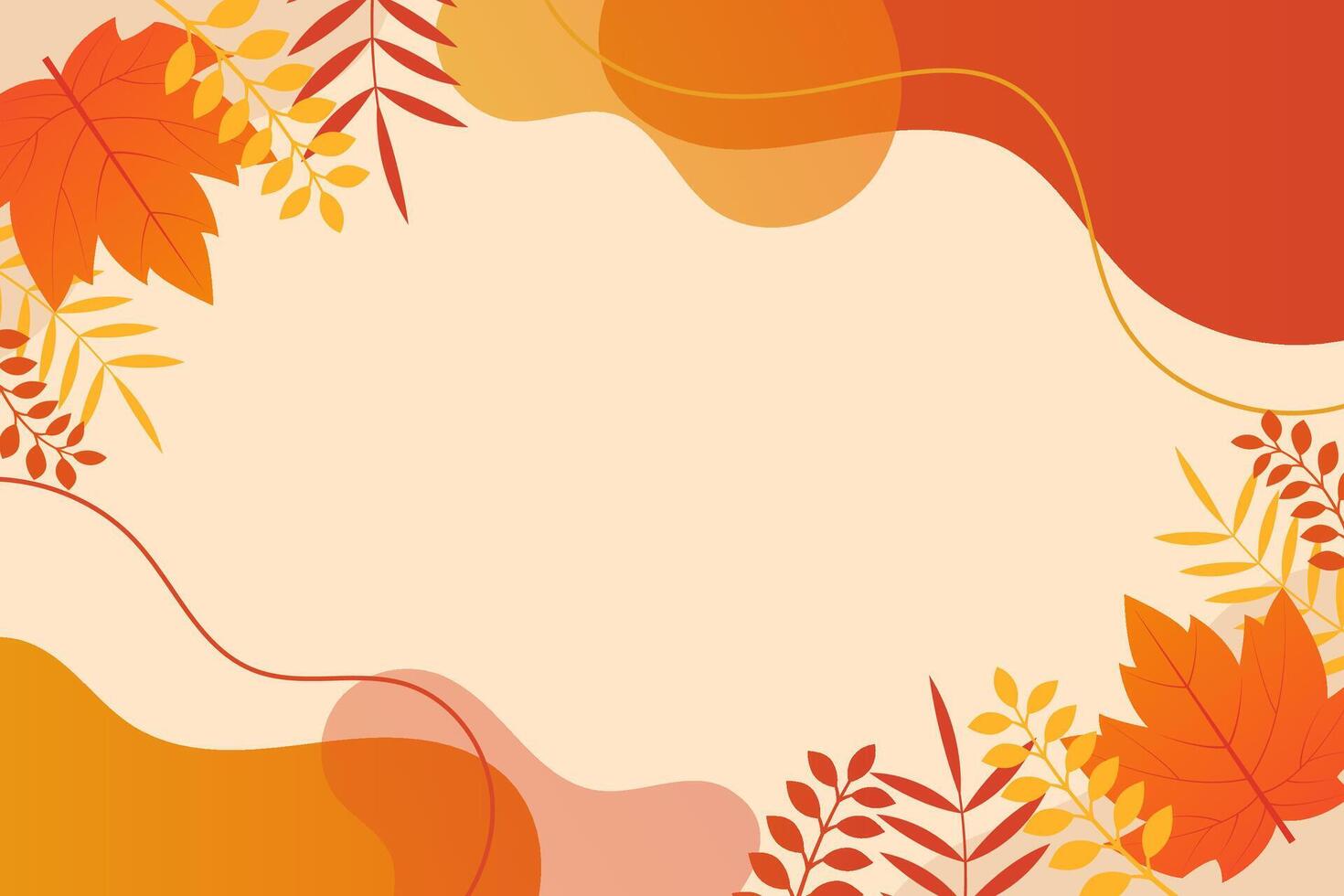 Autumn leaves background abstract background design vector
