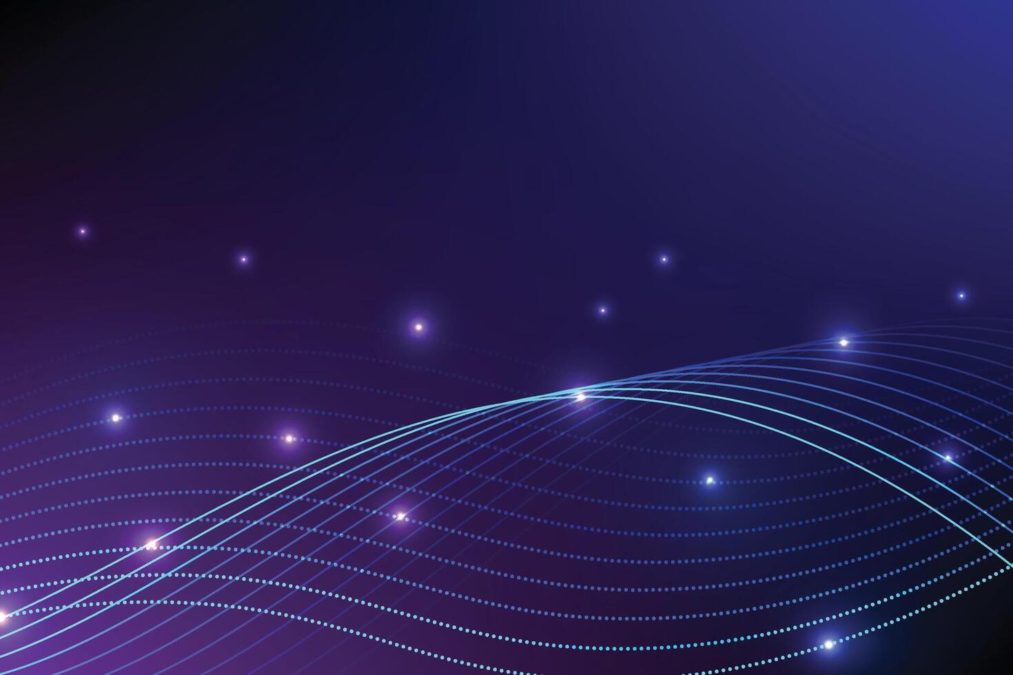 Abstract wave line data technology background concept. Design for futuristic, fiber optic, wave, telecoms, digital, internet, online, network, communication, connection, technology, machine, learning. vector