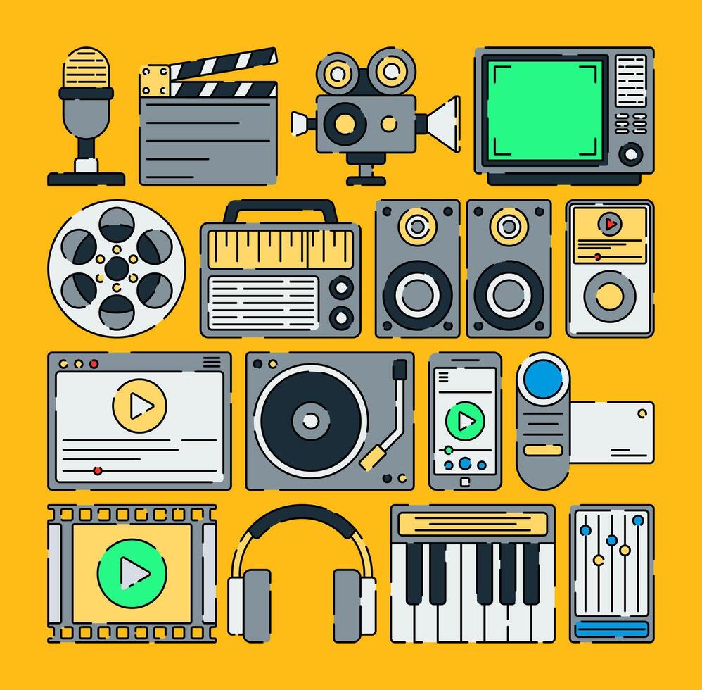 Electronic Device Multimedia illustration vector