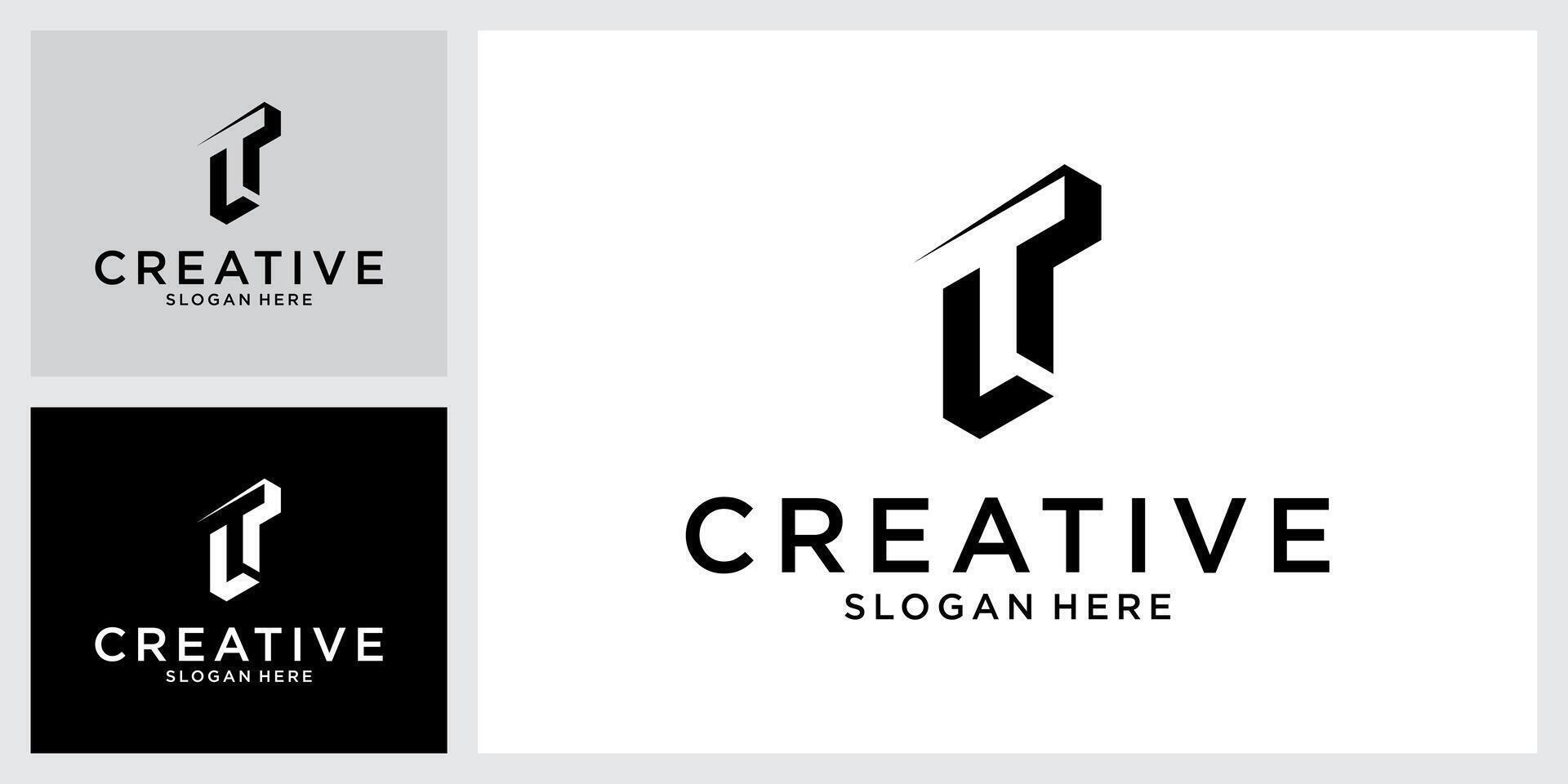 TL or LT initial letter logo design . vector