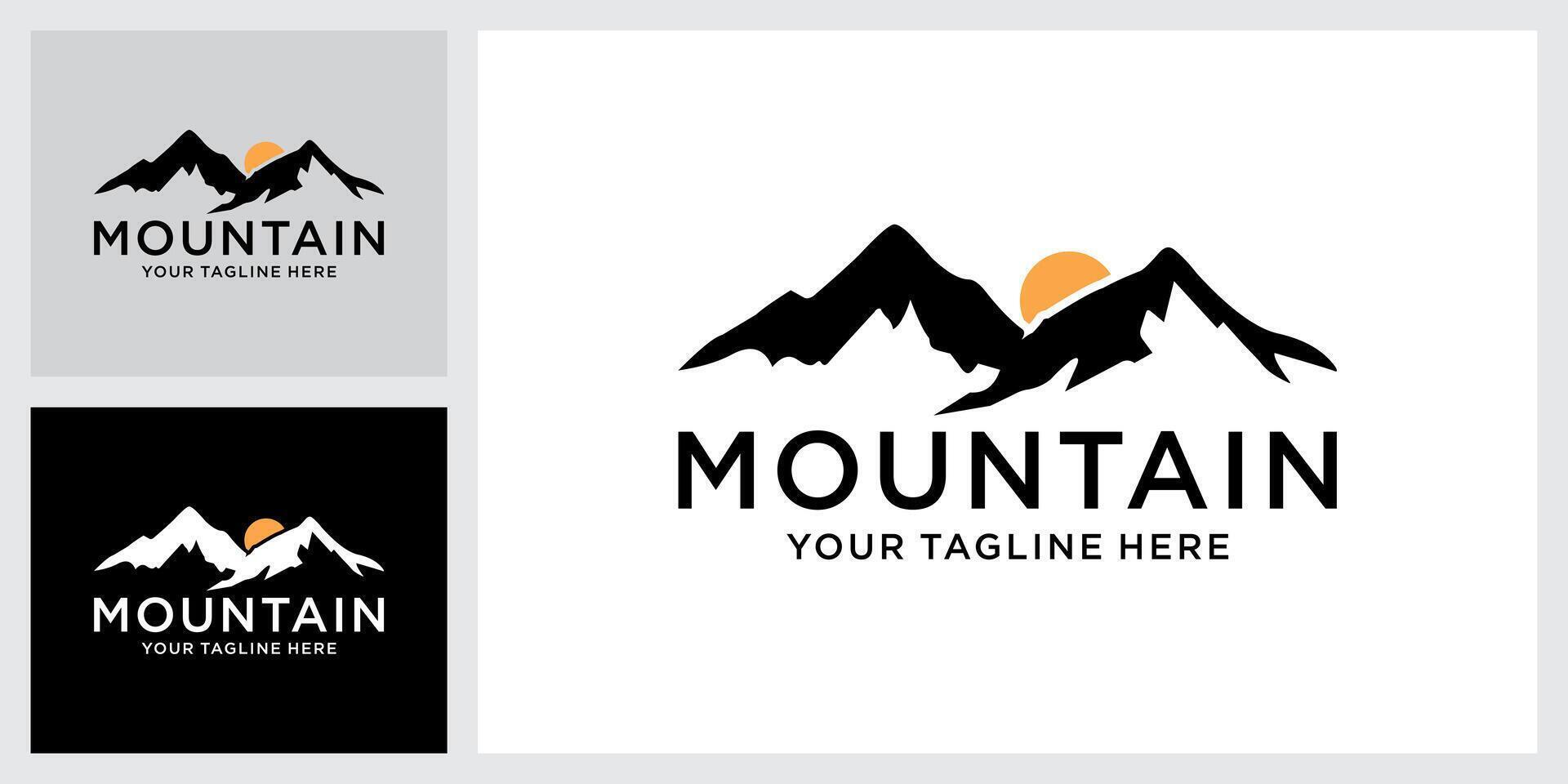 Mountain logo design template. Mountain logo. Mountain symbol. vector