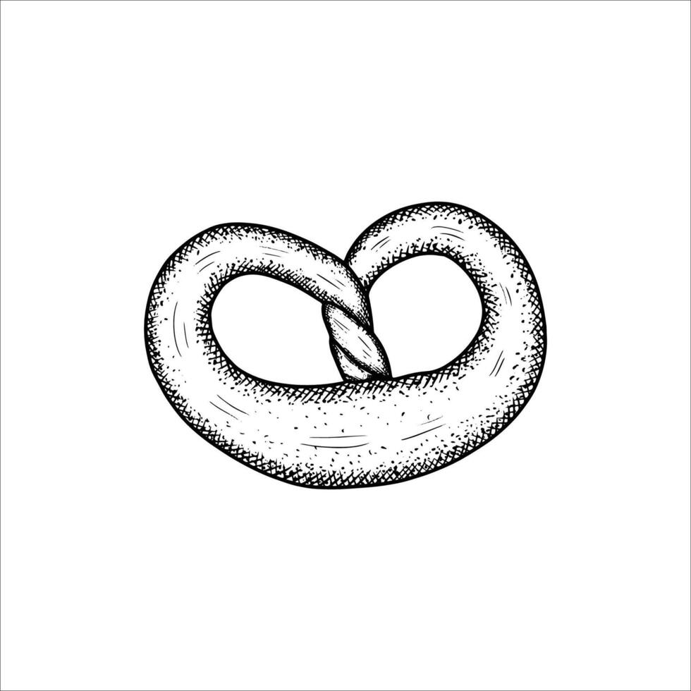 Hand drawn bun. illustration vector