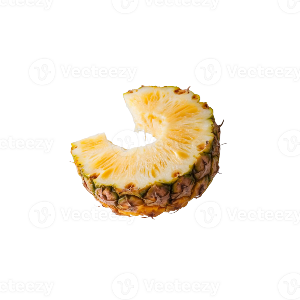 Image showcasing a single piece of pineapple on a clear background png