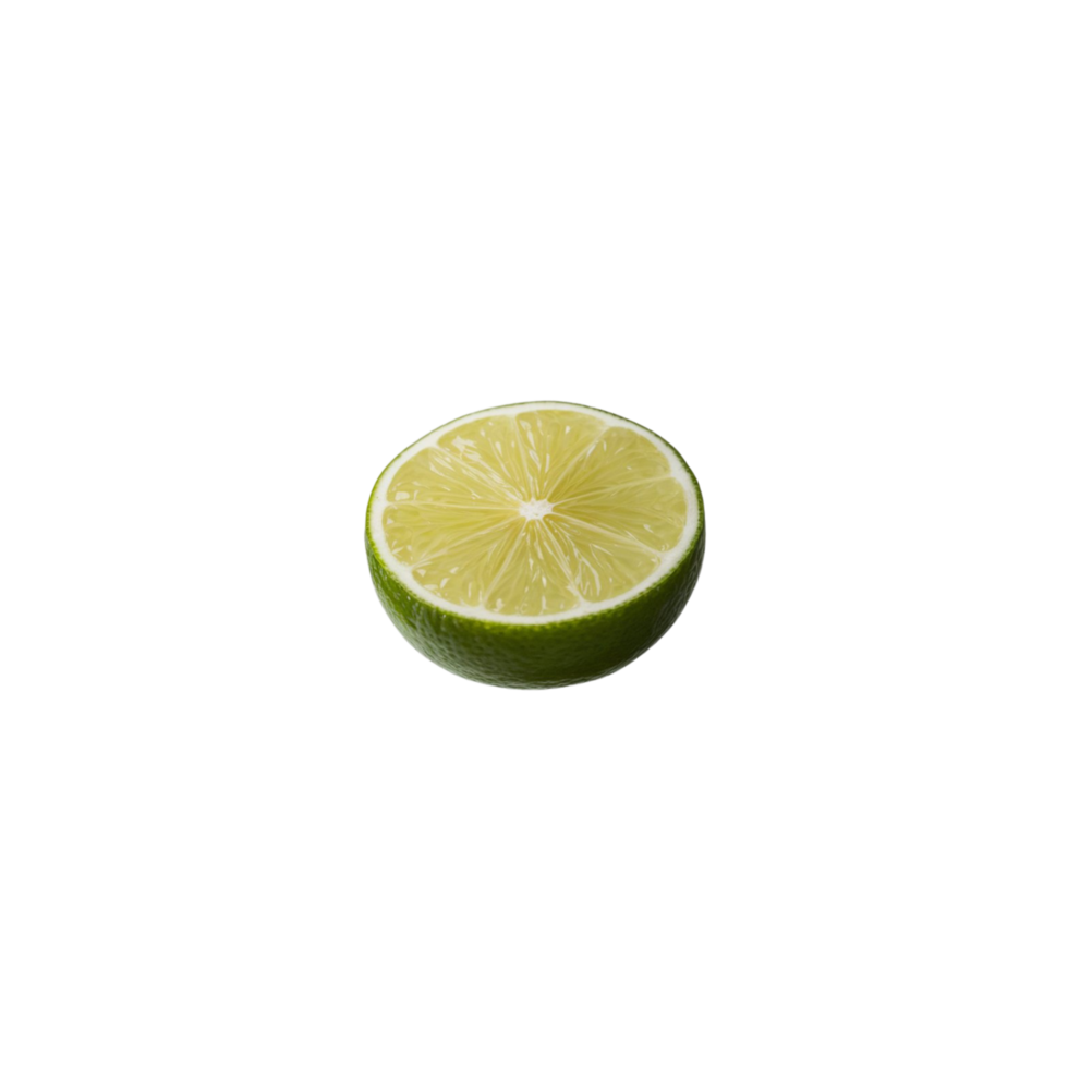 A single slice of lime placed on a clear background png