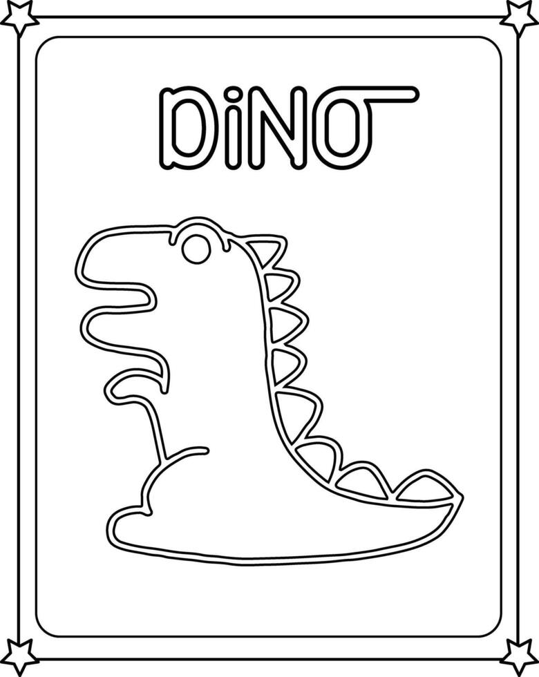 Dinosaur coloring pages for kids vector