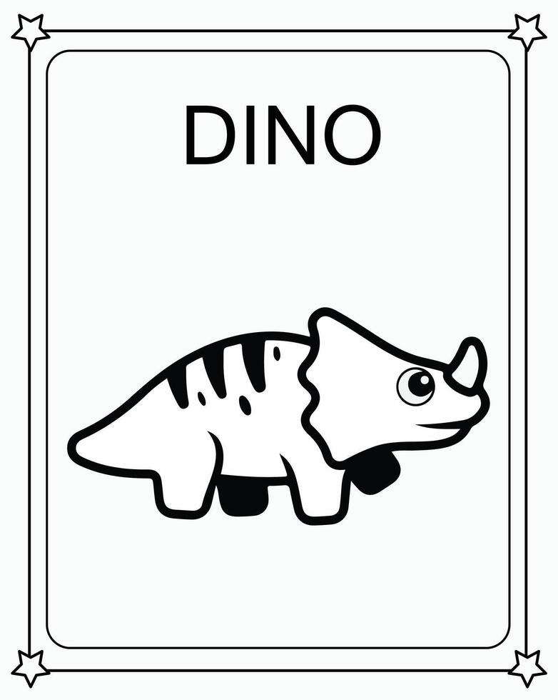 Dinosaur coloring pages for kids vector