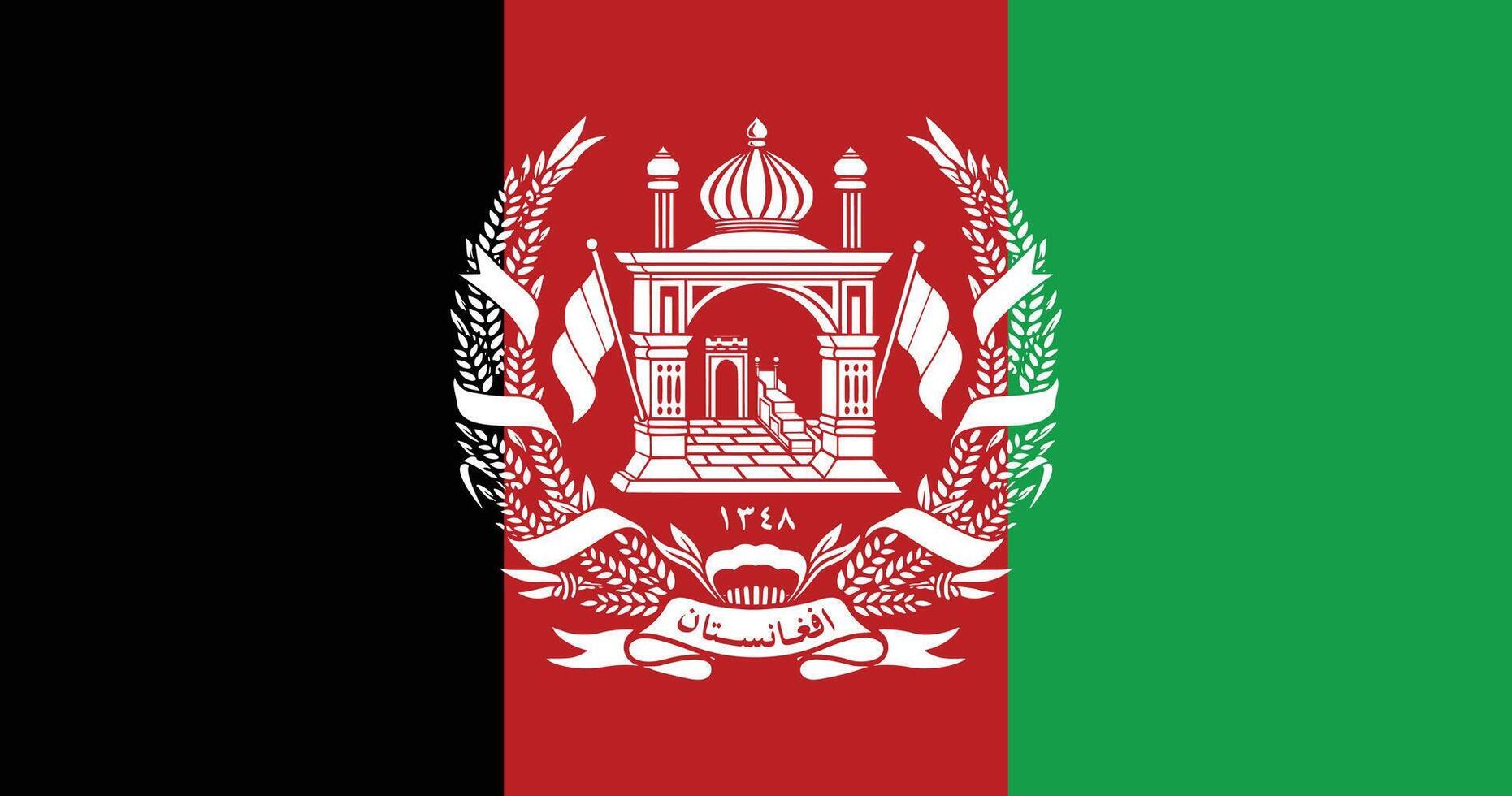 Afghanistan Flag Illustration, Afgan Flag vector