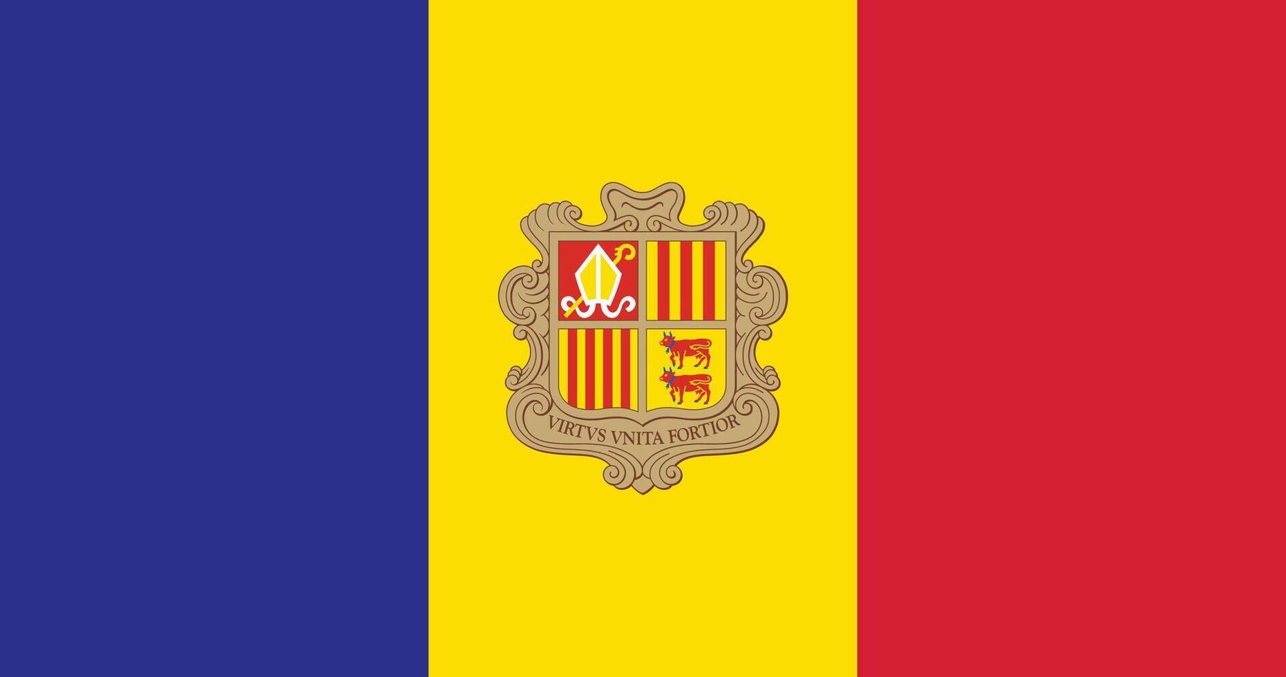 Andorra Flag Illustration vector