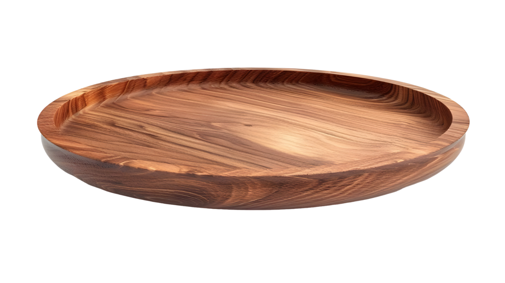 Round Wooden Plate Isolated on Transparent Background png
