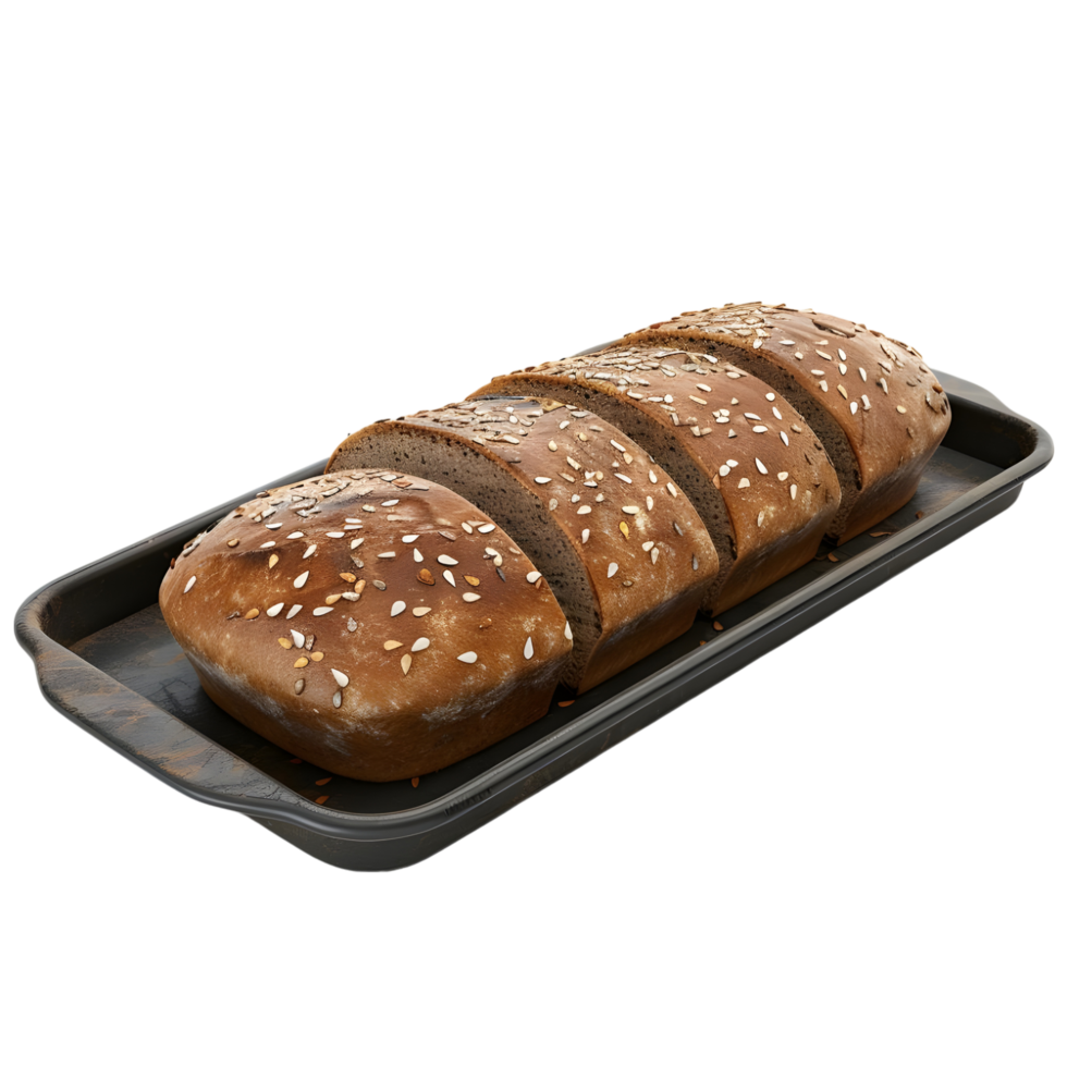 Whole Grain Bread Slices Isolated on Transparent Background png
