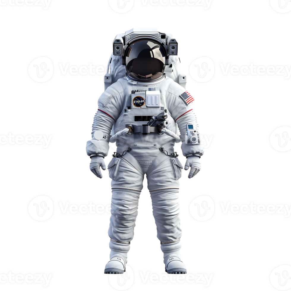 Astronaut in Space Suit Isolated on Transparent Background png