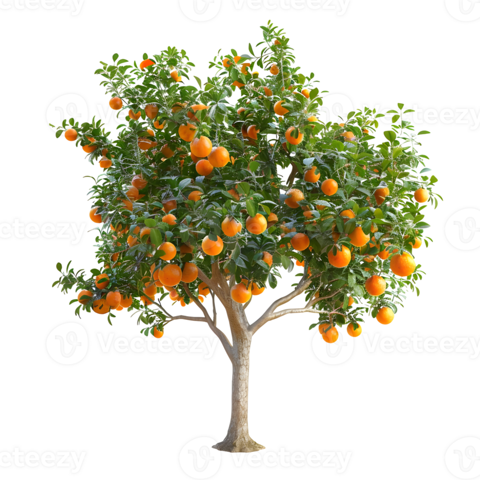 Potted Orange Tree Isolated on Transparent Background png