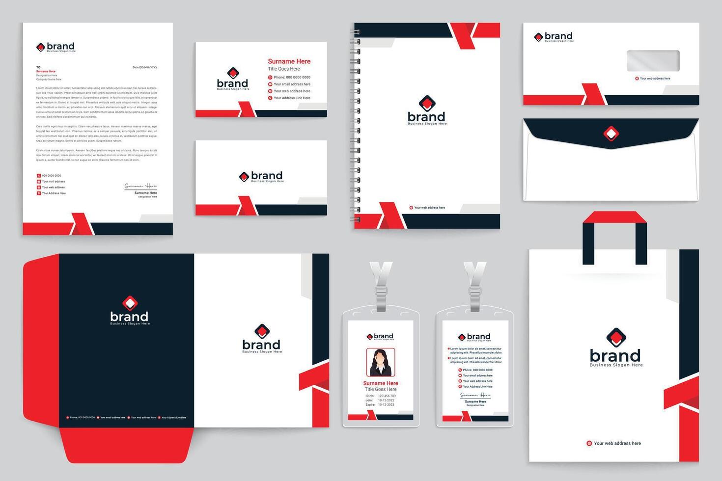 Real estate stationery design vector