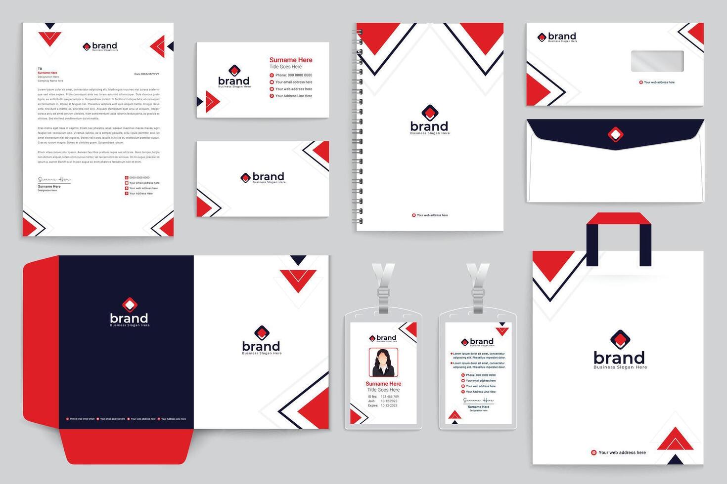 Healthcare stationery design vector