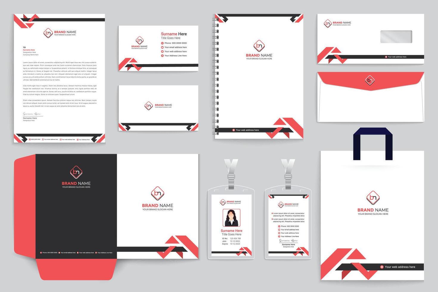 World health day stationery template design vector
