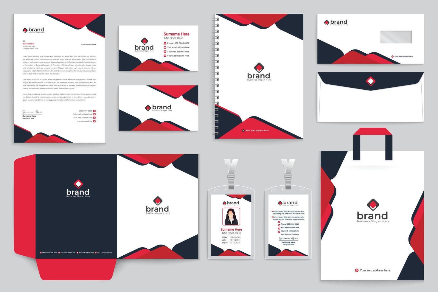 Dental stationery design vector