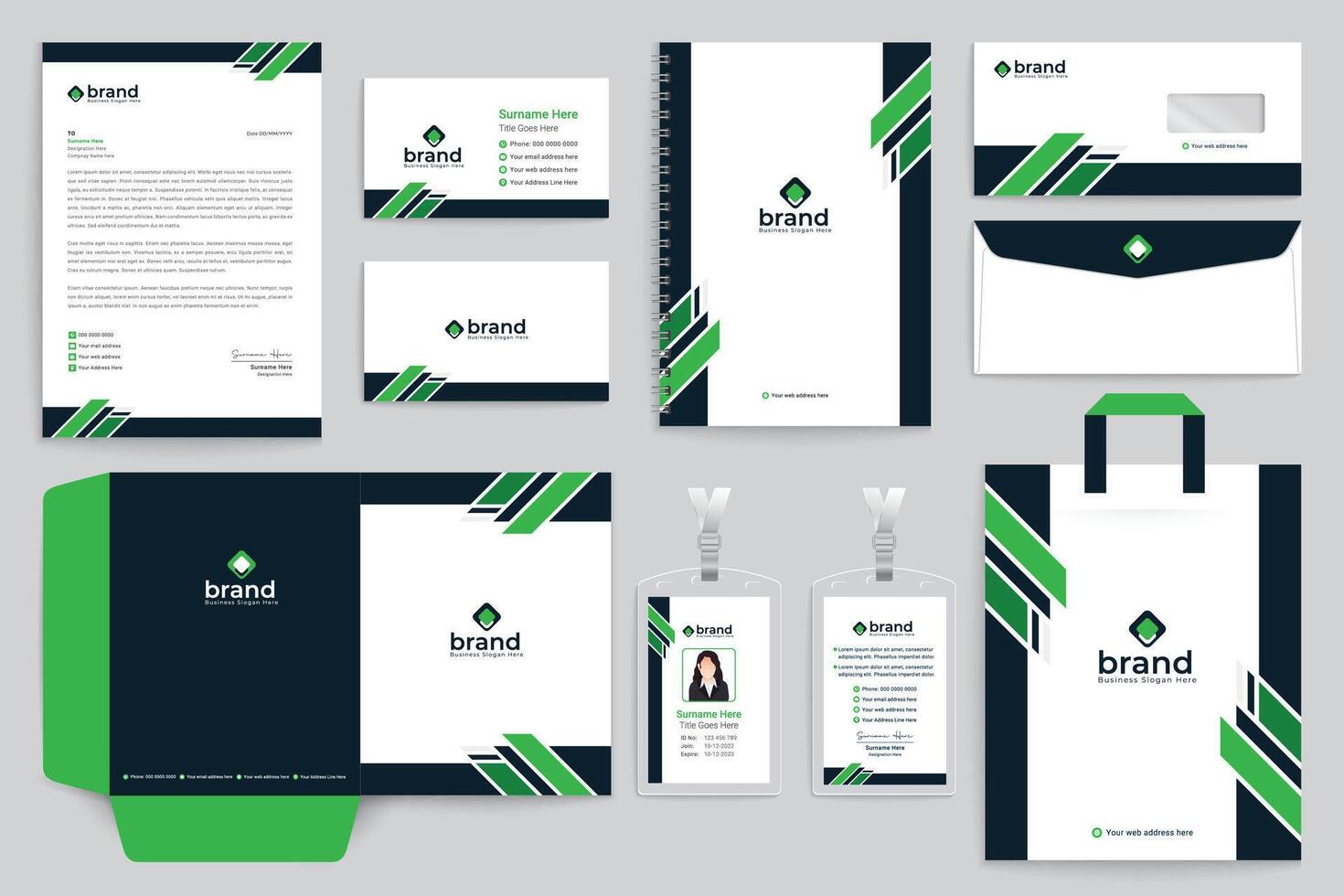 Realistic medical stationery design vector