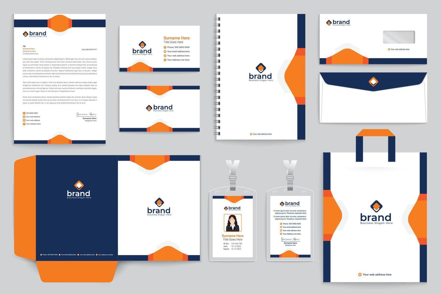 Premium care stationery template design vector