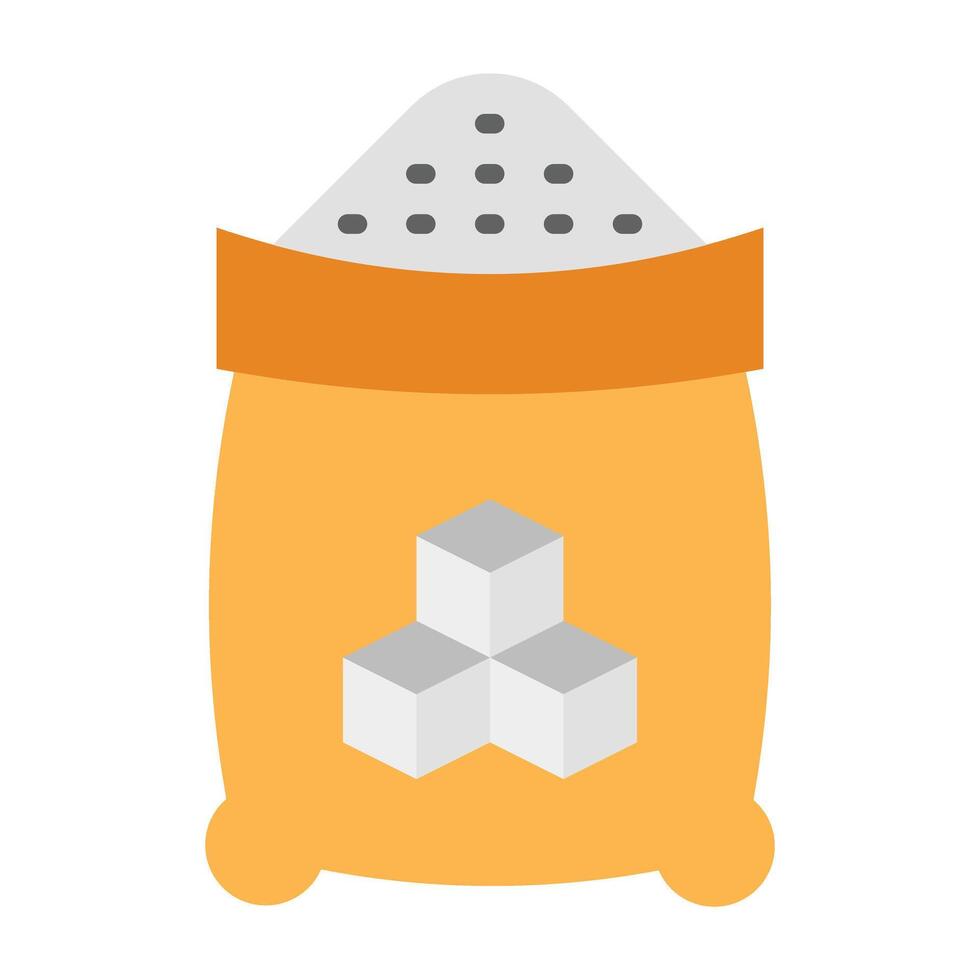 Sugar Flat Icon Design vector