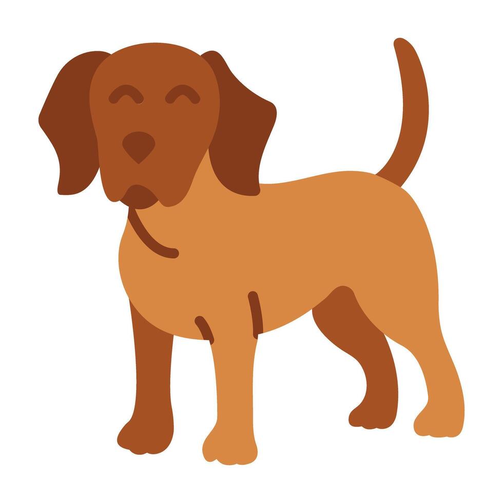 Dog Flat Icon Design vector