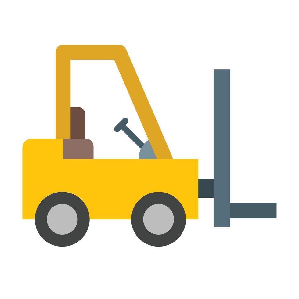 Forklift Flat Icon Design vector