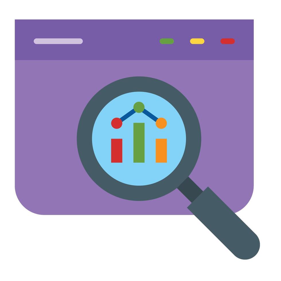 Research Flat Icon Design vector