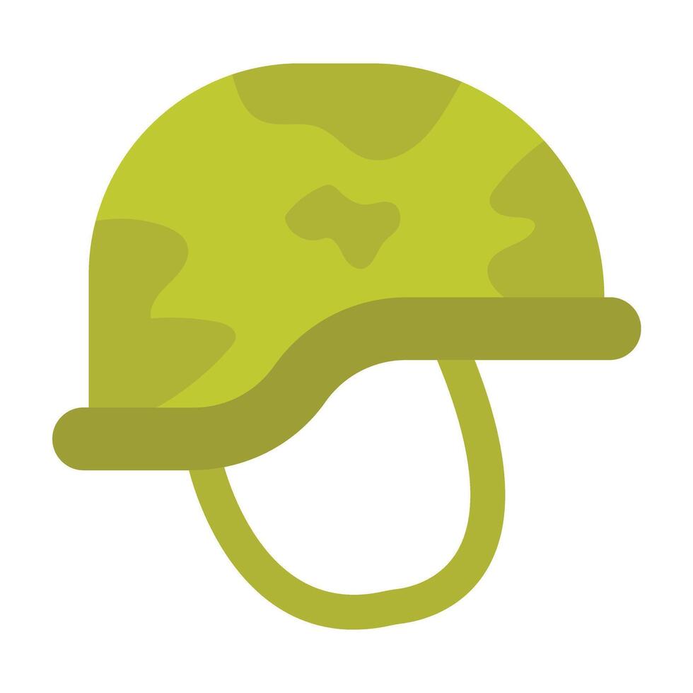 Helmet Flat Icon Design vector