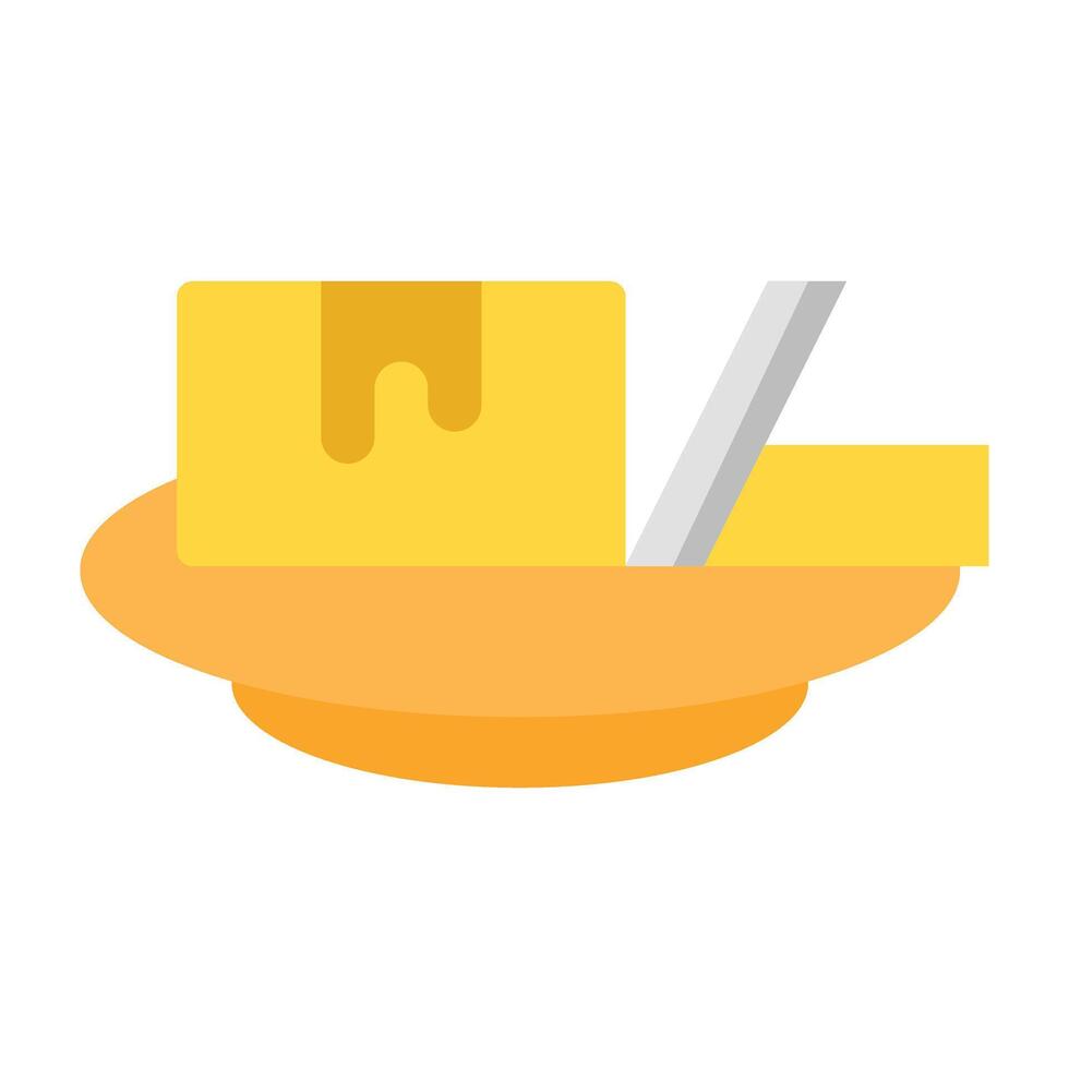 Butter Flat Icon Design vector