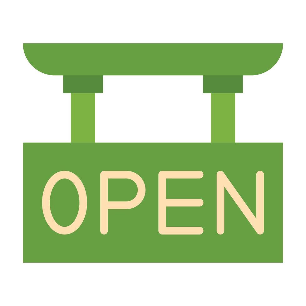 Open Flat Icon Design vector