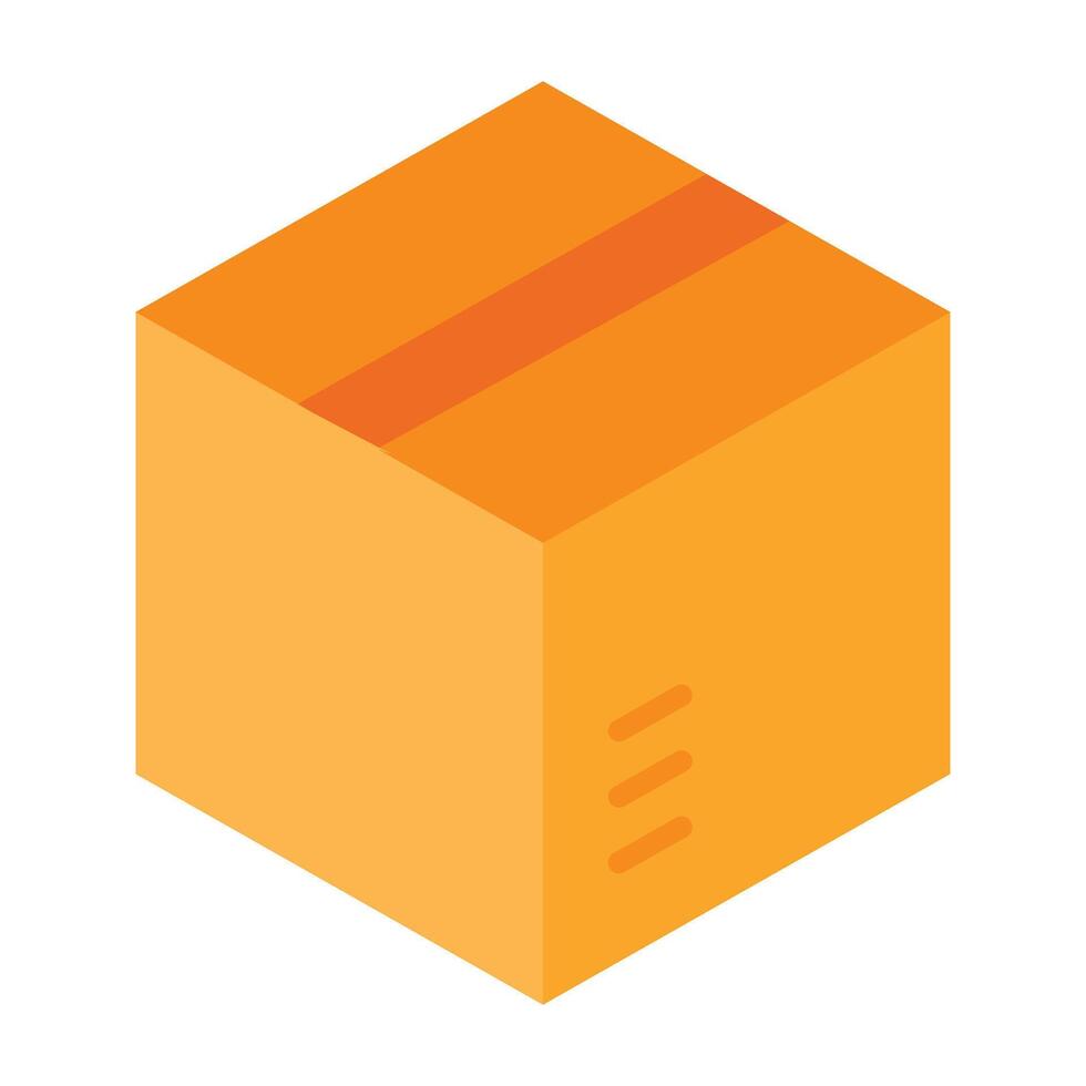 Delivery Box Flat Icon Design vector