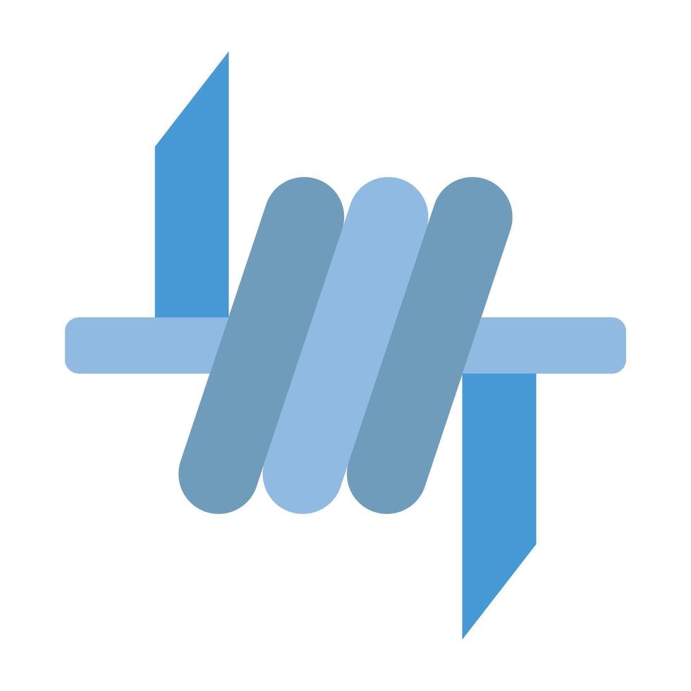 Barbed Wire Flat Icon Design vector