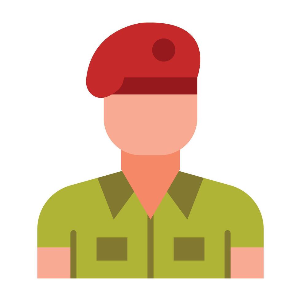Soldier Flat Icon Design vector