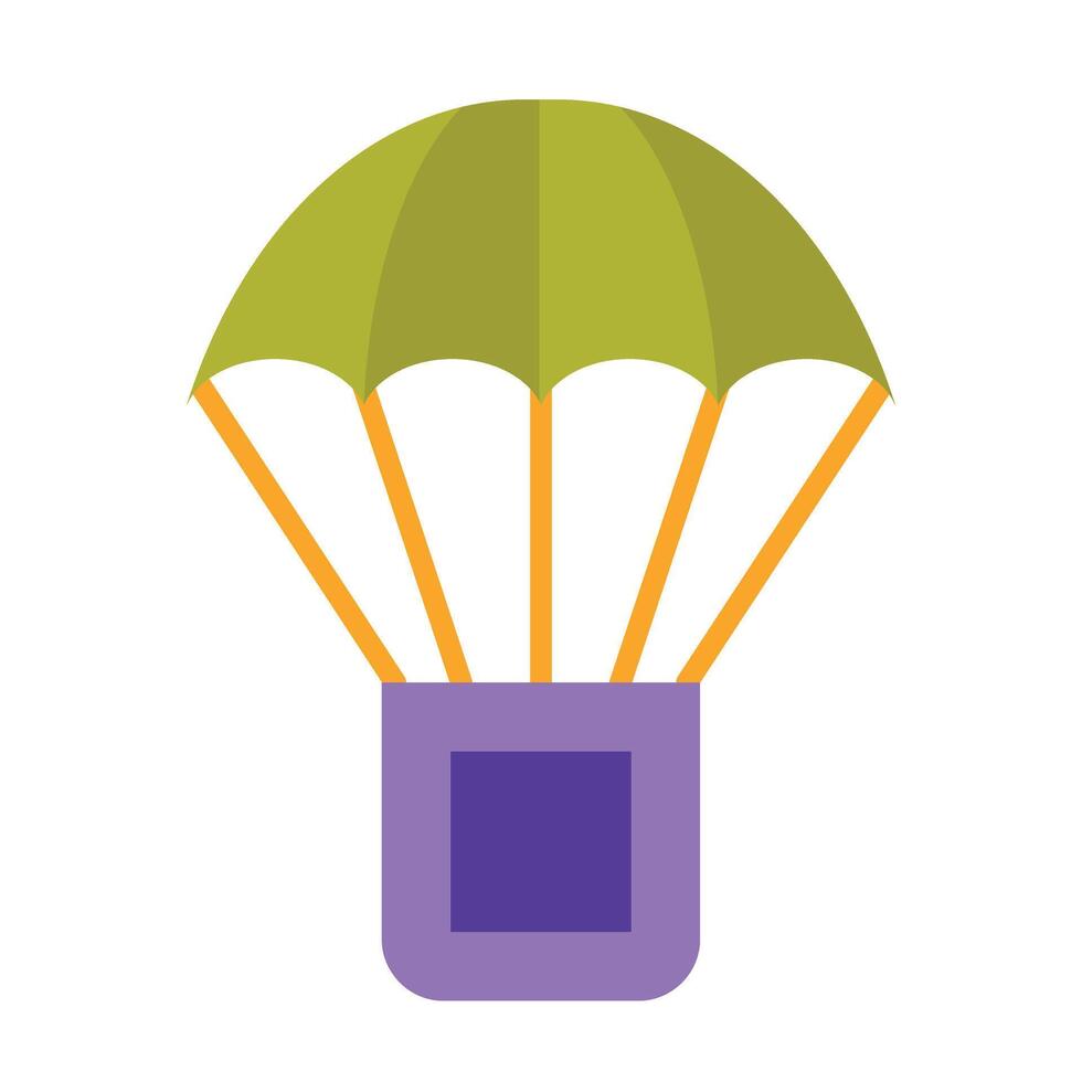 Parachuting Flat Icon Design vector