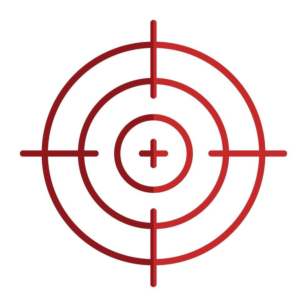 Target Flat Icon Design vector