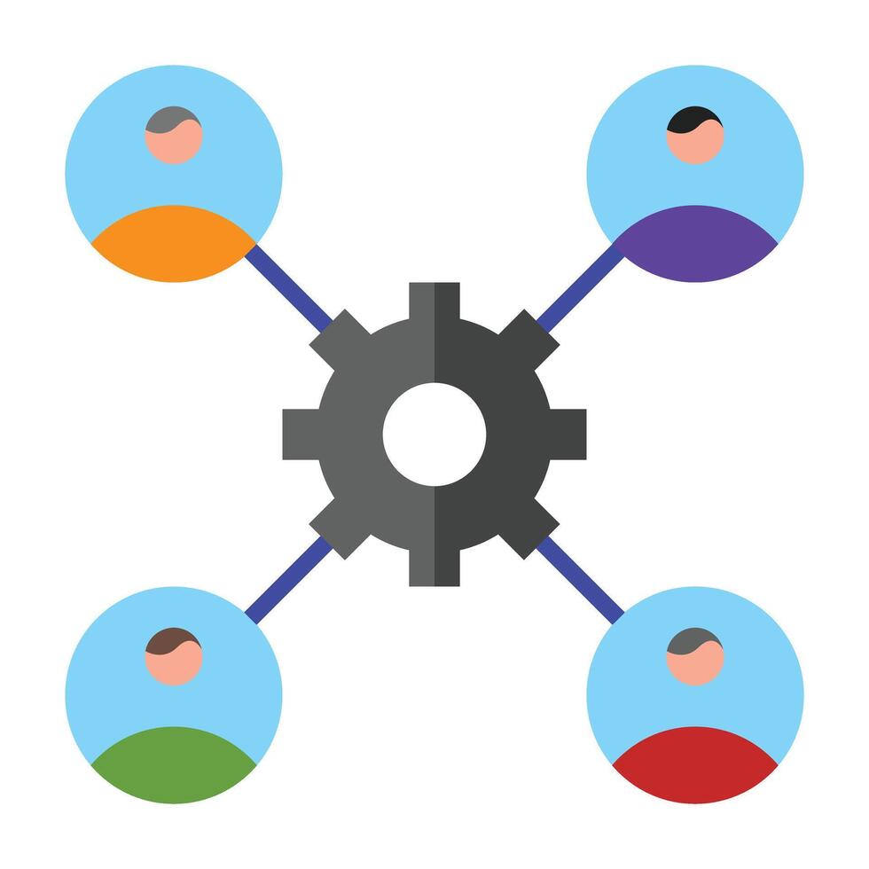 Team Line Icon Design vector