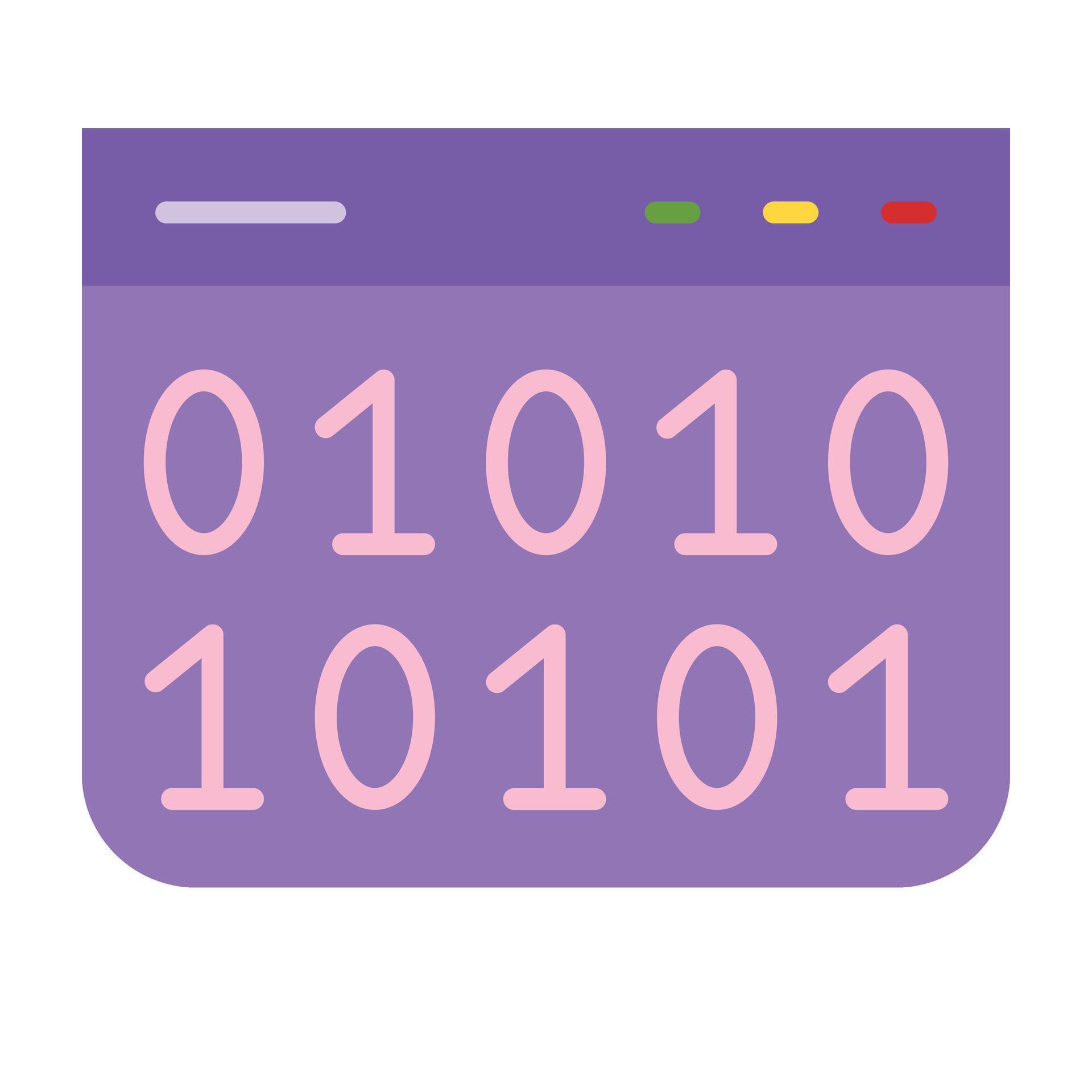 Binary Code Flat Icon Design 50367376 Vector Art at Vecteezy