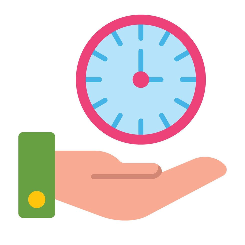 Time Save Line Icon Design vector